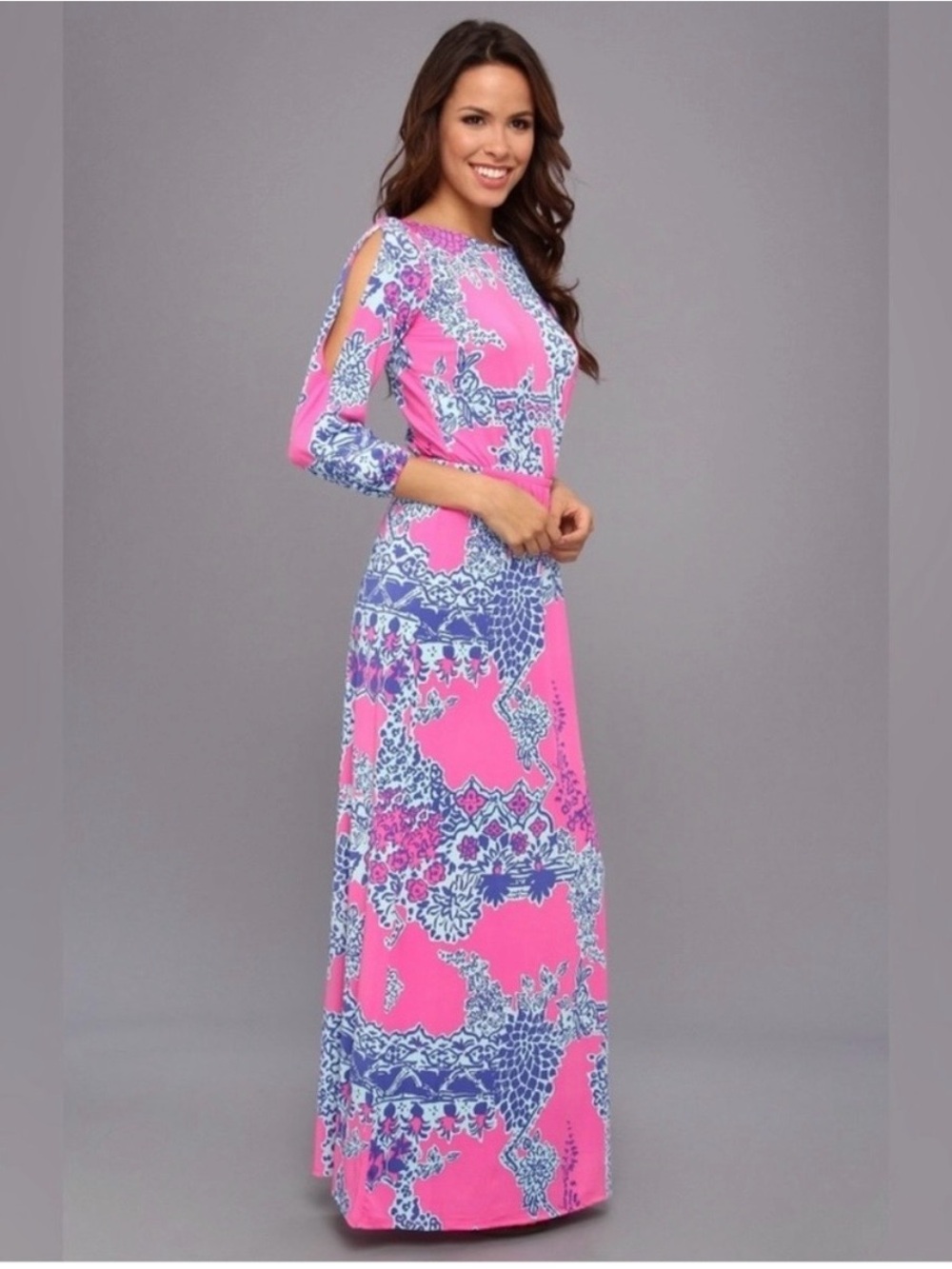 Lilly Pulitzer Ashlynn maxi pop pink on the square dress